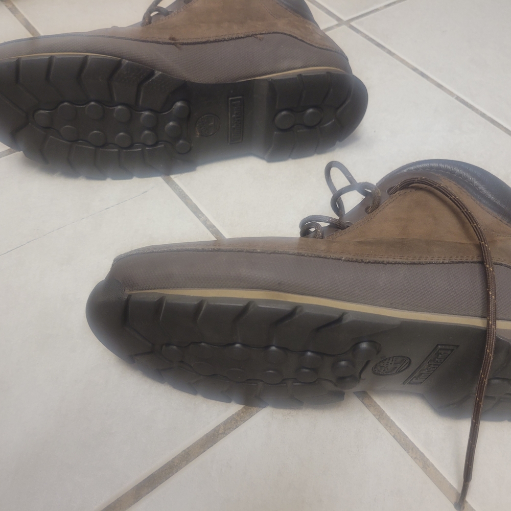 Vintage Timberland Men's Two-Tone Brown Boots Pure Leather
